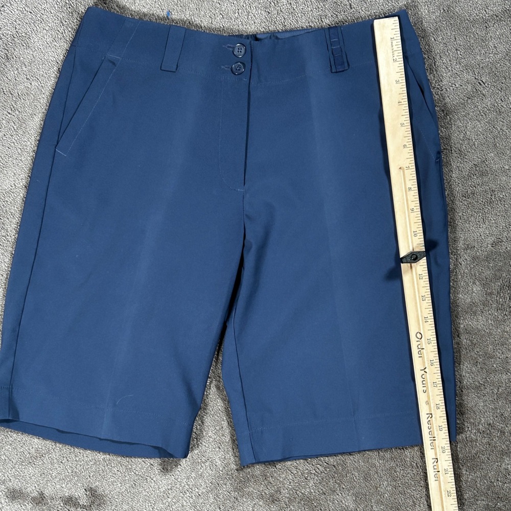 Nike Golf Shorts Womens 8 Navy Blue Solid Dri-FIT Performance Athletic 256862410 - Picture 5 of 13